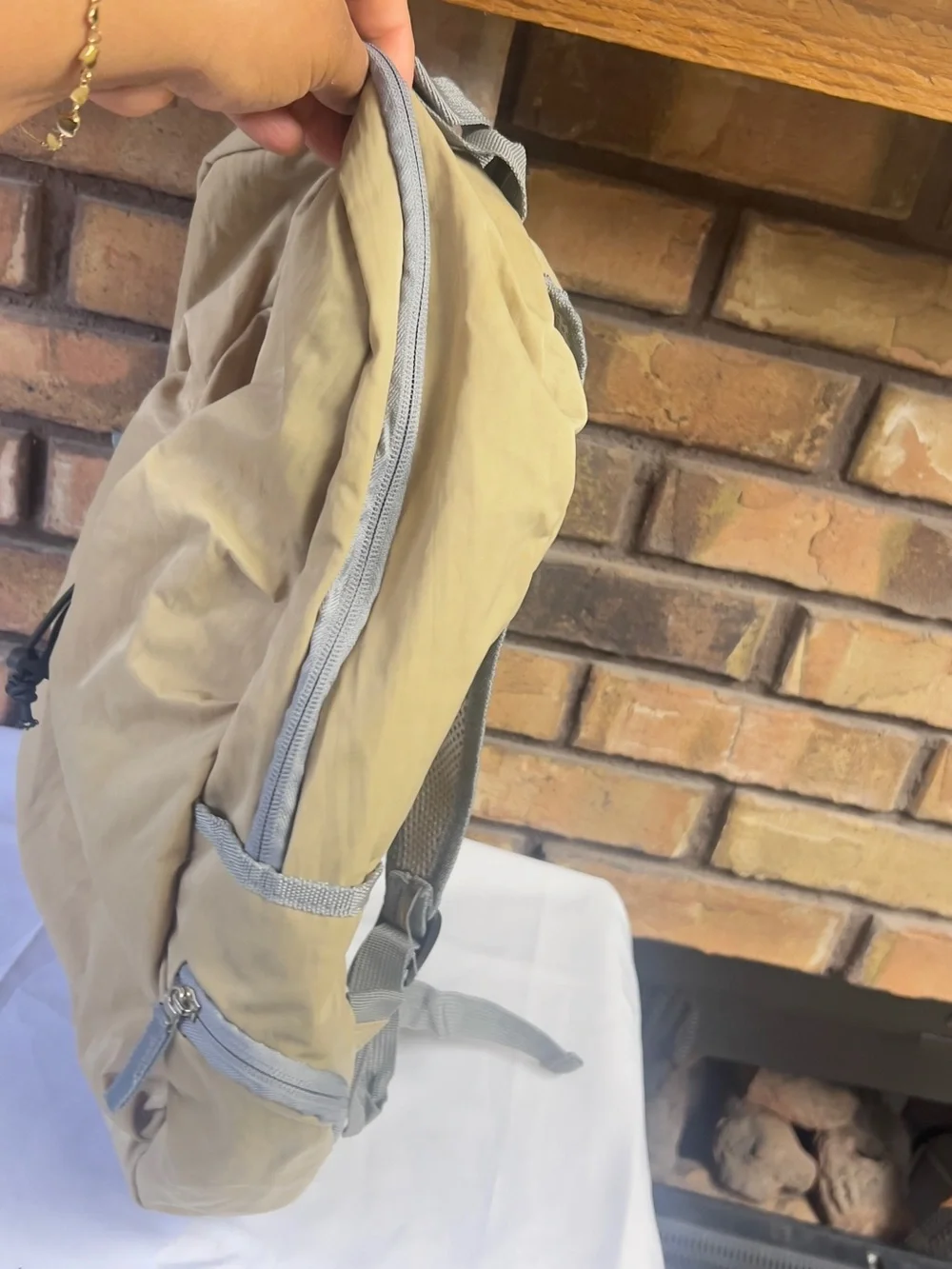 Cortege Men's Beige Lightweight Everyday Backpack